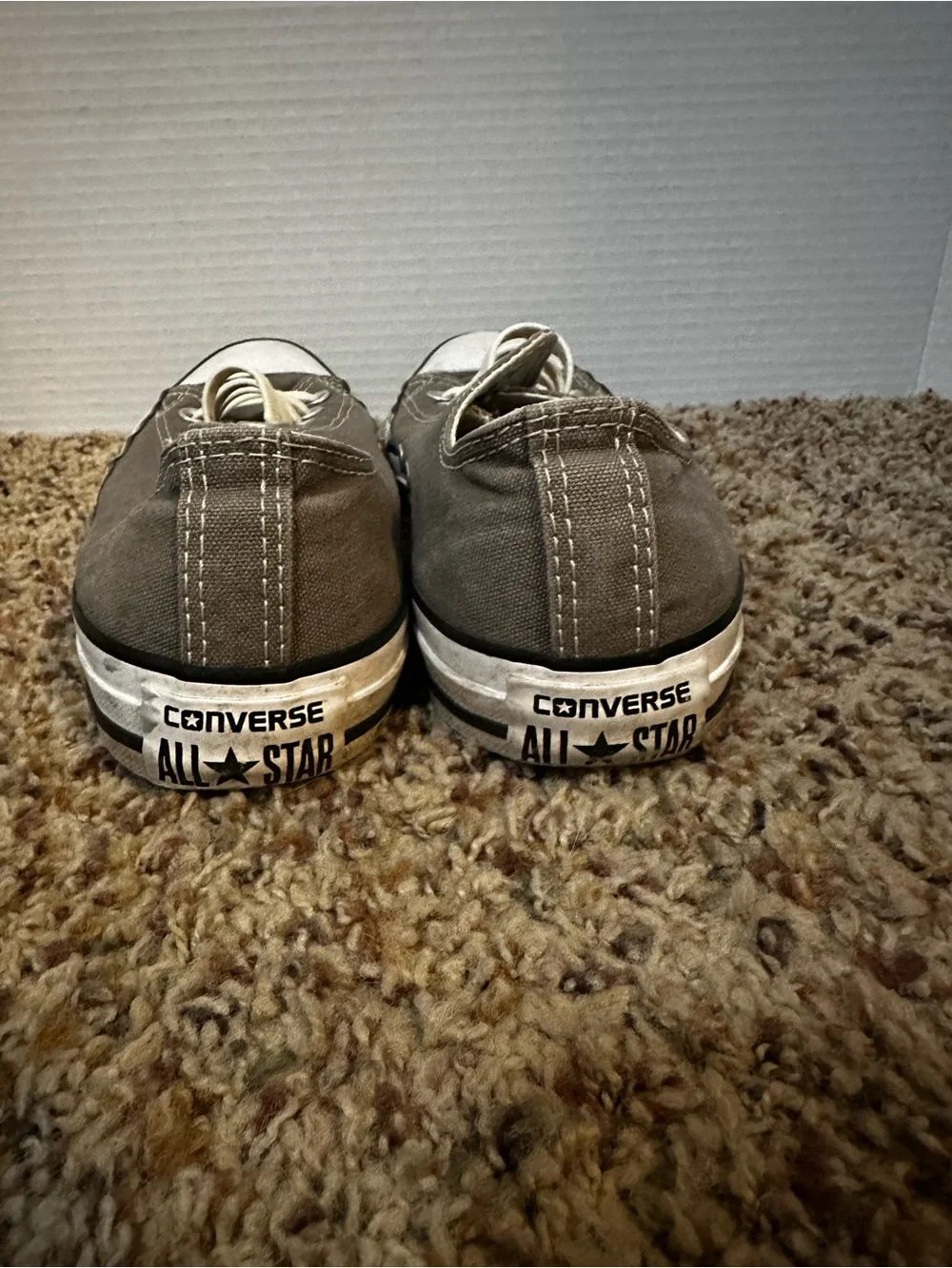 Converse Low Top Sneakers in Taupe and White